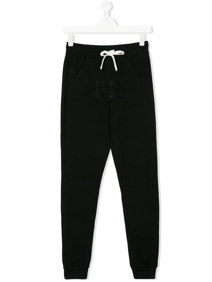 No21 Kids Tonal Logo Sweatpants - Black