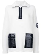 Courrèges Zipped High Neck Jumper - White
