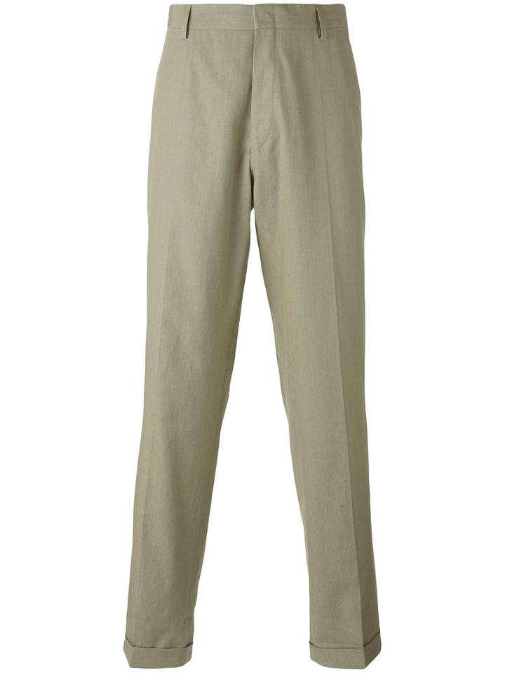 Études - Loose-fit Tailored Trousers - Men - Cotton/linen/flax - 46, Green, Cotton/linen/flax