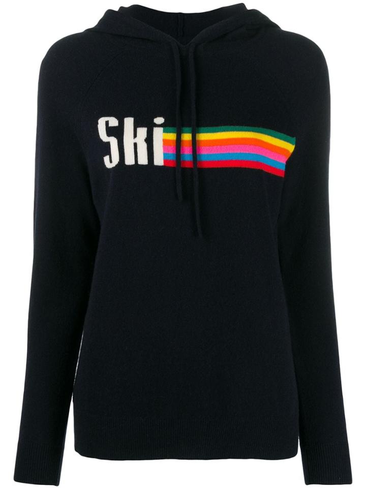 Chinti & Parker Knitted Hooded Sweatshirt - Blue