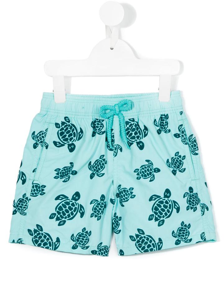 Vilebrequin Kids Turtle Print Swim Shorts, Boy's, Size: 12 Yrs, Blue