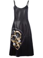 J.w.anderson Dancing Wolves Leather Dress, Women's, Size: 10, Black, Lamb Skin/viscose