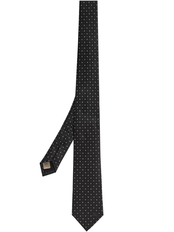 Burberry Modern Cut Micro Square Silk Tie - Black