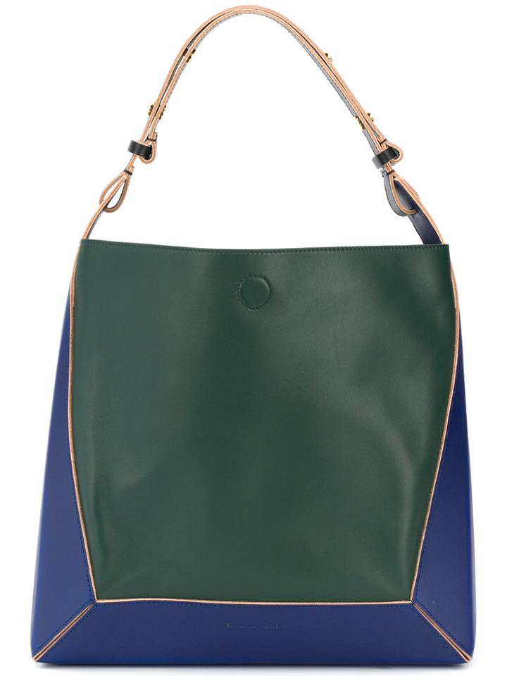 Marni Colourblock Tote - Green