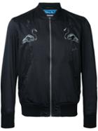 Diesel Flamingos Bomber Jacket, Men's, Size: Medium, Black, Cotton/polyester