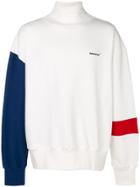 Ader Error Contrast Oversized Turtleneck Sweater - White