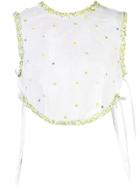 Cecilie Bahnsen Ravn Bib Top - White