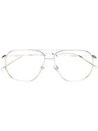 Fendi Eyewear Ff 0391 Ddb Unisex Aviator Glasses - Silver