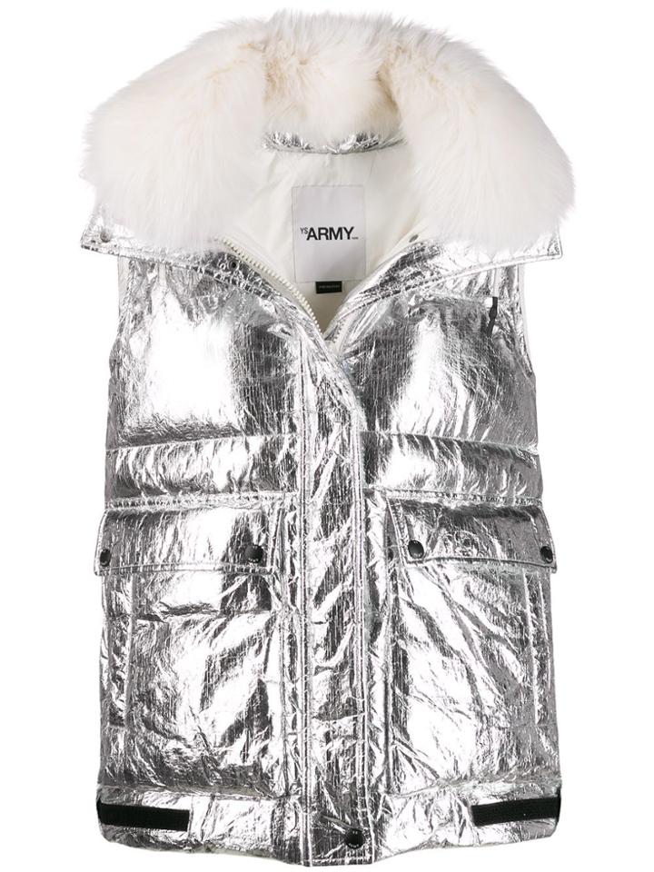 Yves Salomon Army Metallic Gilet - Grey