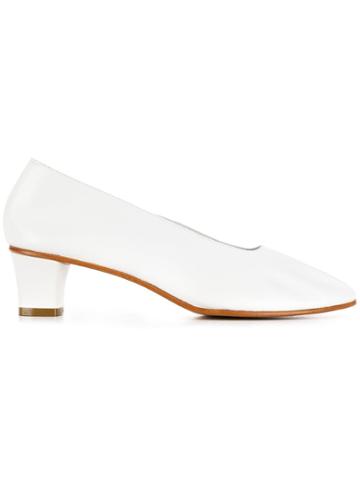 Martiniano High Glove Pumps - White