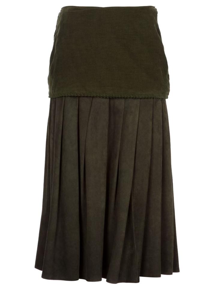 Versace Vintage Maxi Skirt, Women's, Size: M, Green