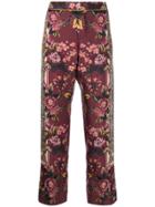 Koché Cropped Tailored Trousers - Pink & Purple
