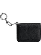 Burberry Link Detail Leather Id Card Case Charm - Black