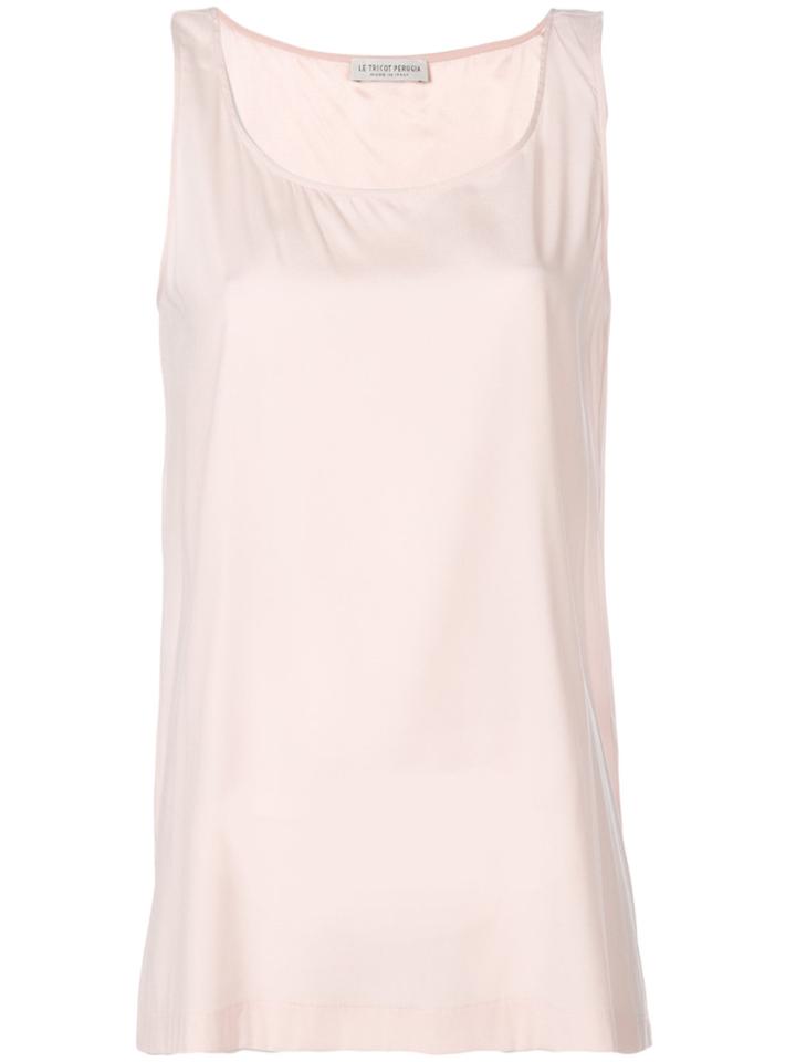 Le Tricot Perugia Silk Blouse - Pink & Purple