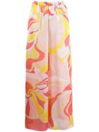 Emilio Pucci Floral Pattern Palazzo Trousers - Pink