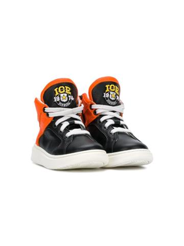 Iceberg Kids Iceberg Kids 45933v2t Nero Ed Arancio Leather/fur/exotic