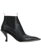 Thom Browne Brogued Long Point Boot - Black