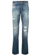 Emporio Armani Slim Fit Distressed Jeans - Blue