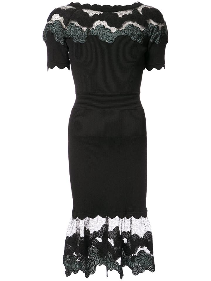Yigal Azrouel Shell Lace Dress - Black
