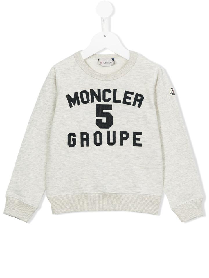 Moncler Kids Logo Sweatshirt, Boy's, Size: 6 Yrs, Grey