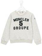 Moncler Kids Logo Sweatshirt, Boy's, Size: 6 Yrs, Grey