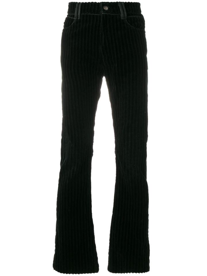 Di Liborio Velvety Ribbed Trousers - Black