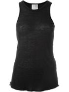 Forte Forte Round Neck Tank Top, Women's, Size: Iii, Black, Cotton