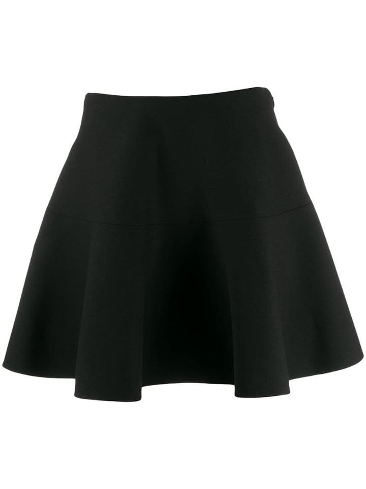 Valentino Flared A-line Mini Skirt - Black