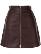 Loveless Zip-up Mini Skirt - Brown