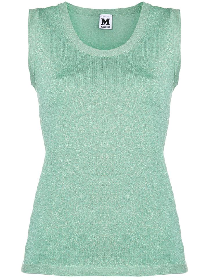 M Missoni Metallic Tank Top - Green