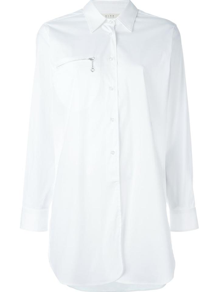Alyx Zip Pocket Shirt, Women's, Size: Xxs, White, Cotton/spandex/elastane/polyamide