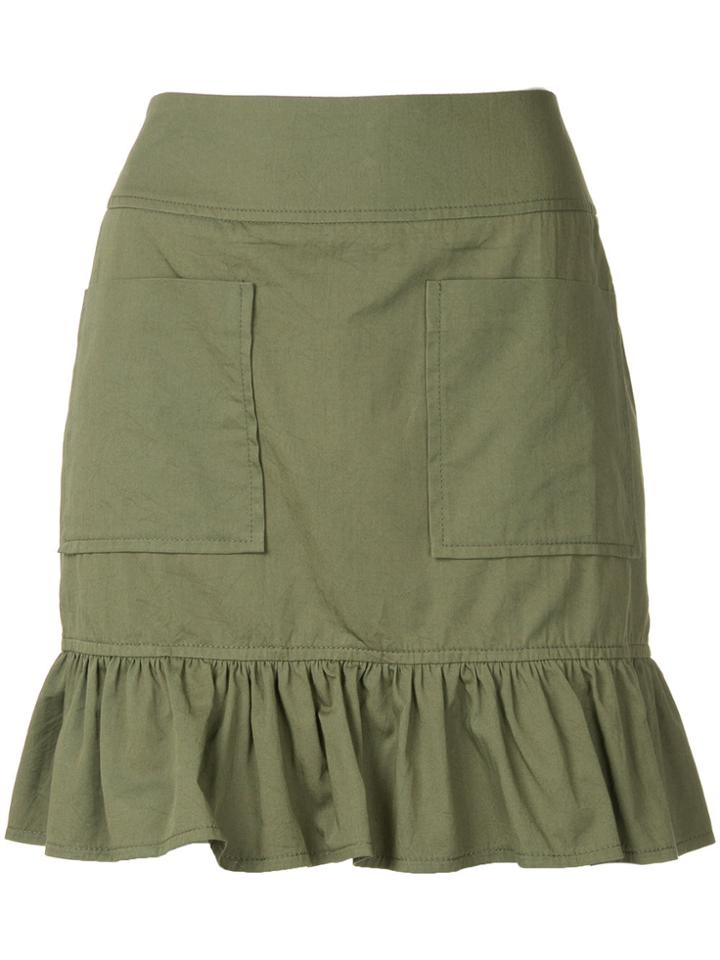 Matin High Waisted Mini Skirt - Green