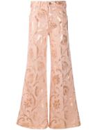 Etro Baroque Print Flared Jeans - Pink