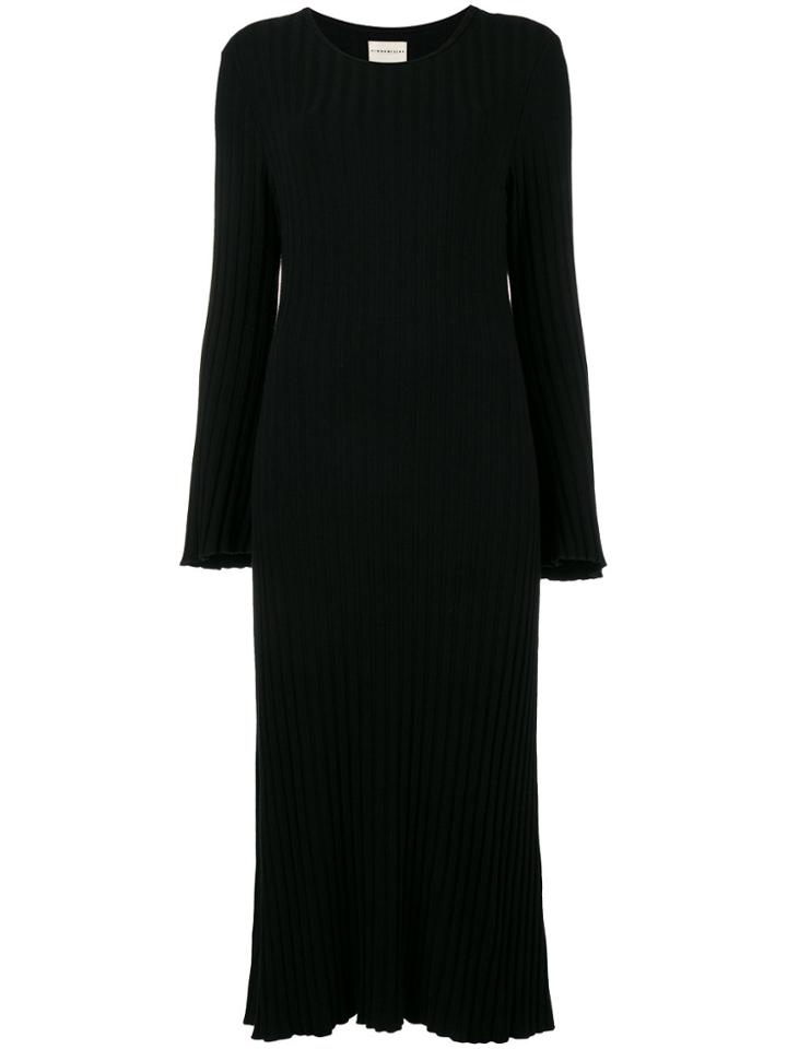 Simon Miller Flared Cuff Ribbed Dress - Black