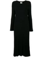 Simon Miller Flared Cuff Ribbed Dress - Black