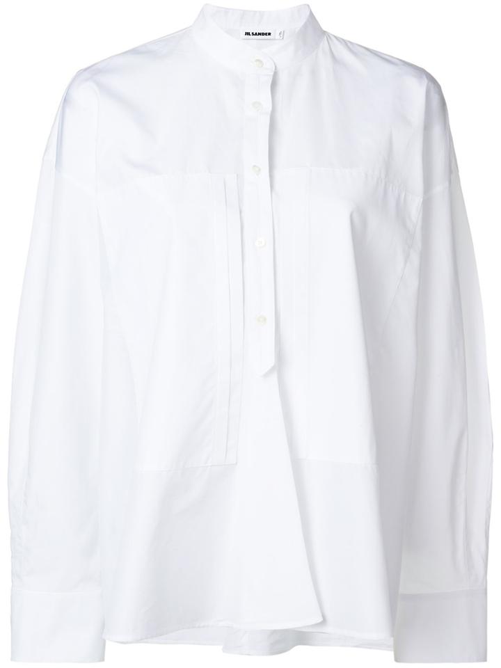 Jil Sander Mandarin Neck Shirt - White