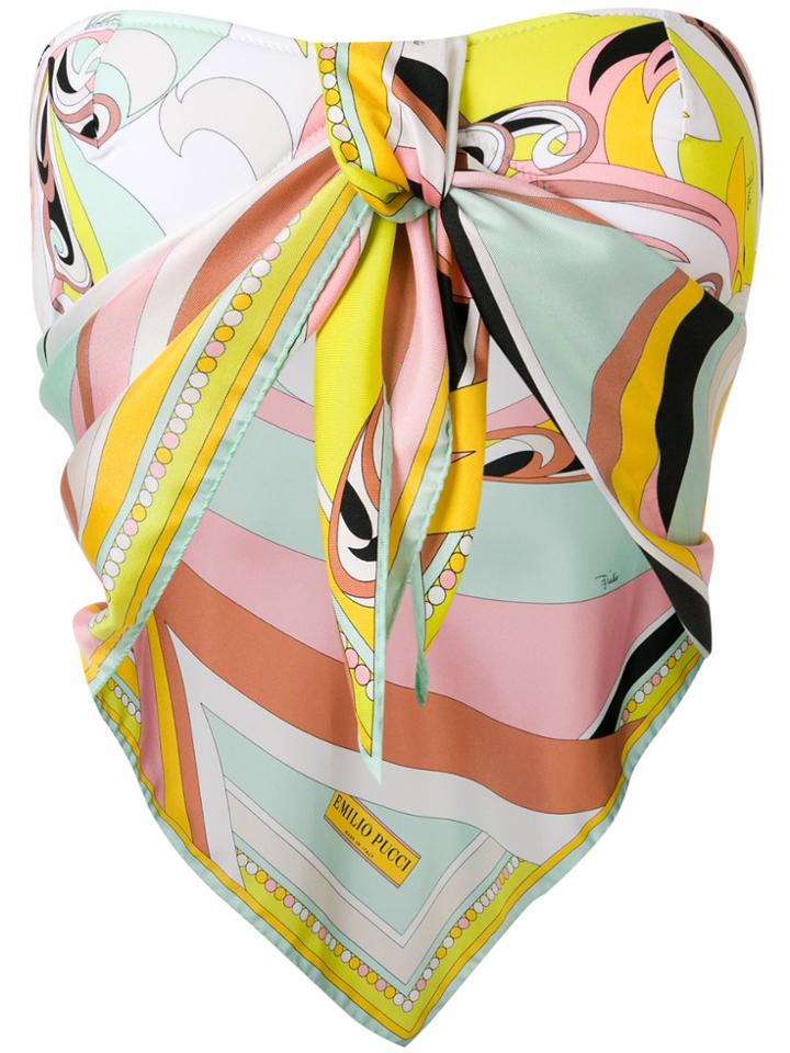 Emilio Pucci Knotted Printed Bikini Top - Multicolour