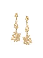 Natasha Collis 18kt Yellow Gold Cobbled Earrings, Women's, Metallic