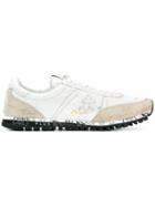 Premiata Distressed Suede Lace Up Trainers - White