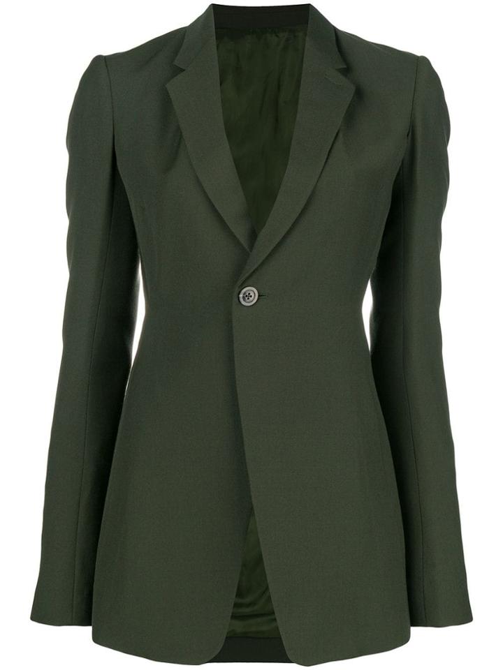 Rick Owens Fitted Waist Jacket - Green