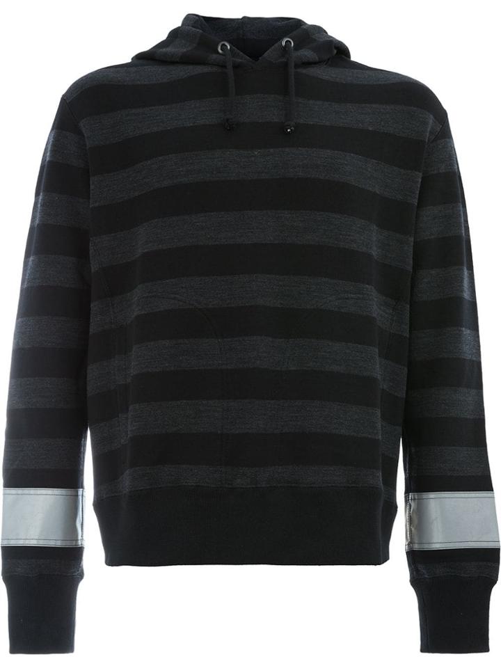 Junya Watanabe Man Reflexive Stripes Hoodie - Black