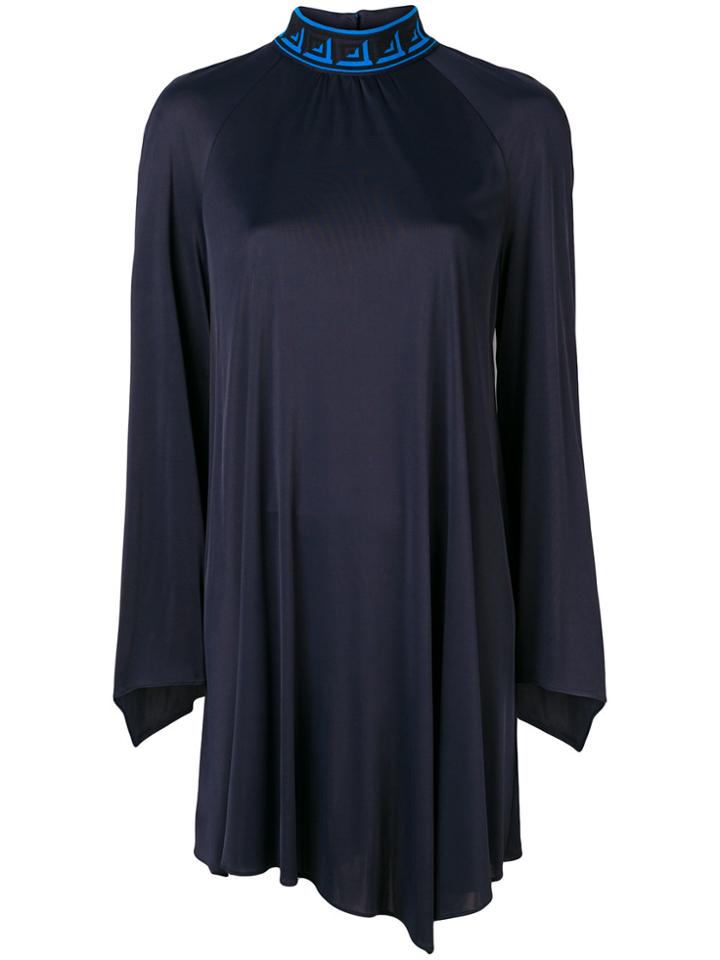 Versace Collection Flared Short Dress - Blue