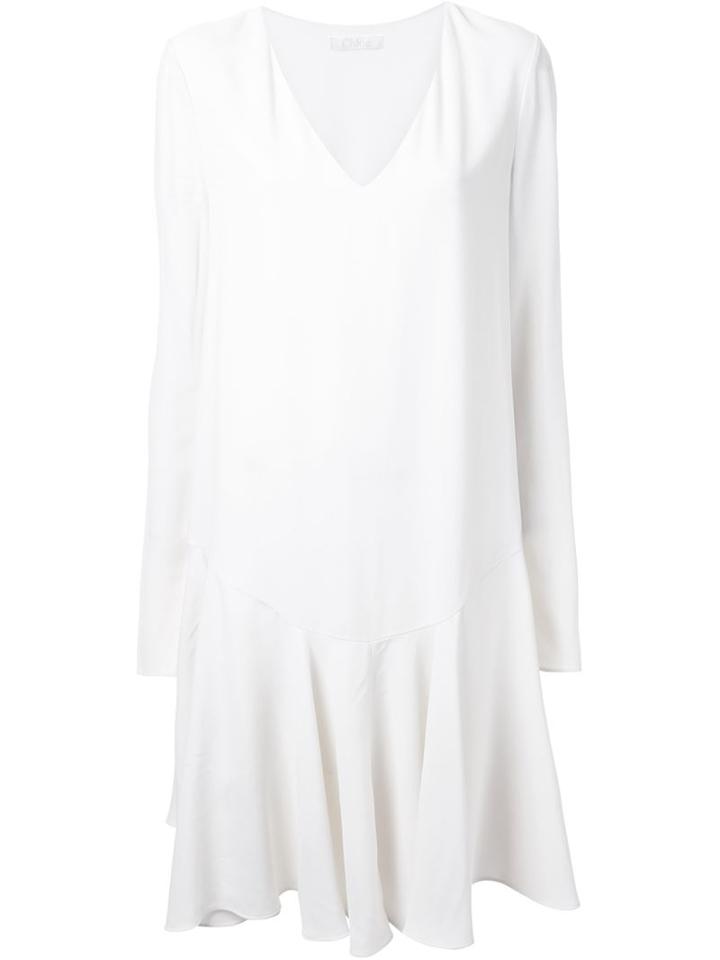 Chloé Drop Waist Pleated Dress