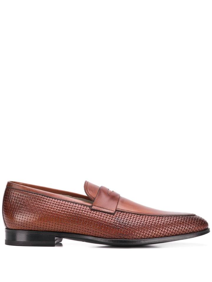 Kiton Woven Loafers - Brown