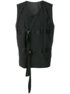 D.gnak Sleeveless Design Jacket - Black