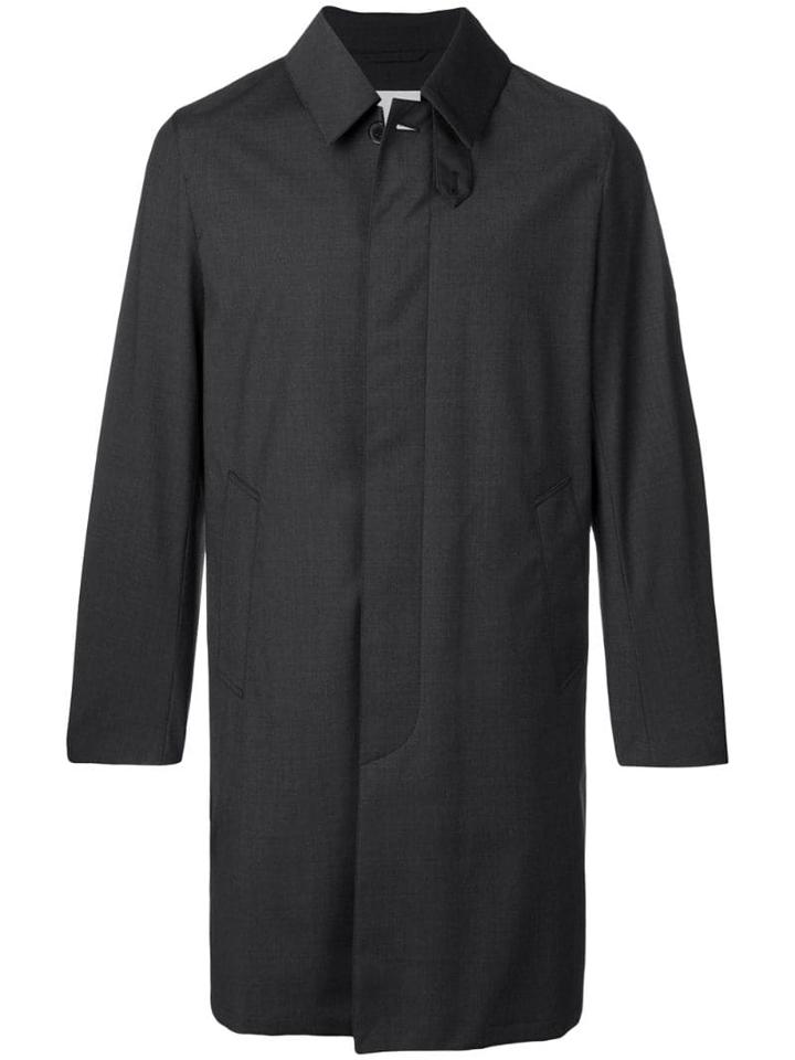 Mackintosh Charcoal Wool Storm System 3/4 Coat Gm-001bs - Grey