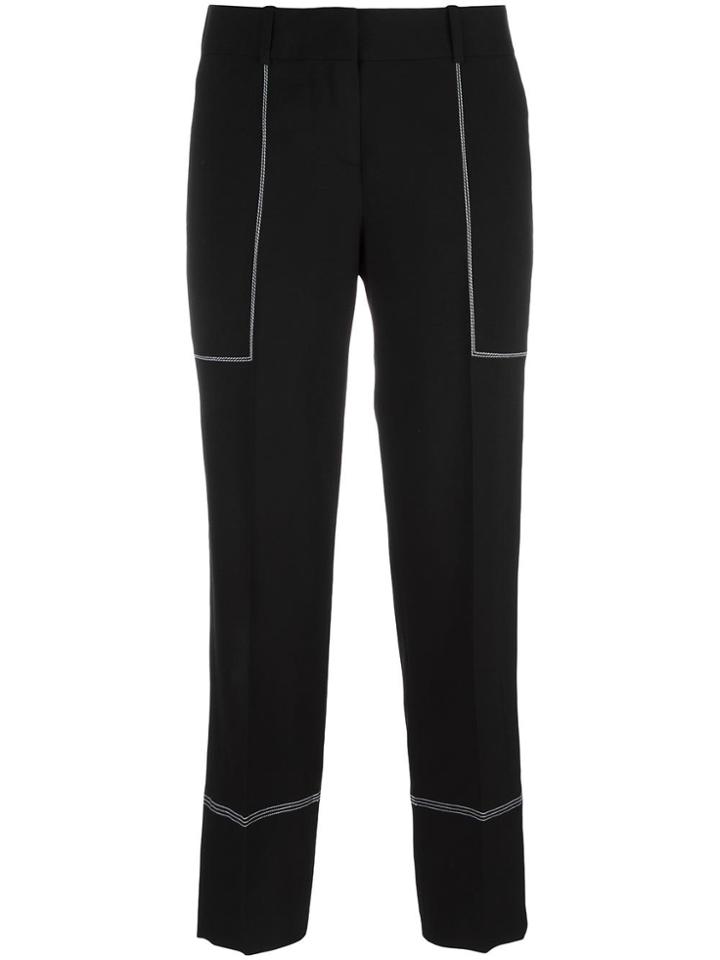 Ermanno Scervino Contrast Stitch Wide-leg Trousers - White