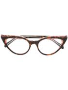 Emilio Pucci Cat Eye Frame Glasses, Brown, Acetate