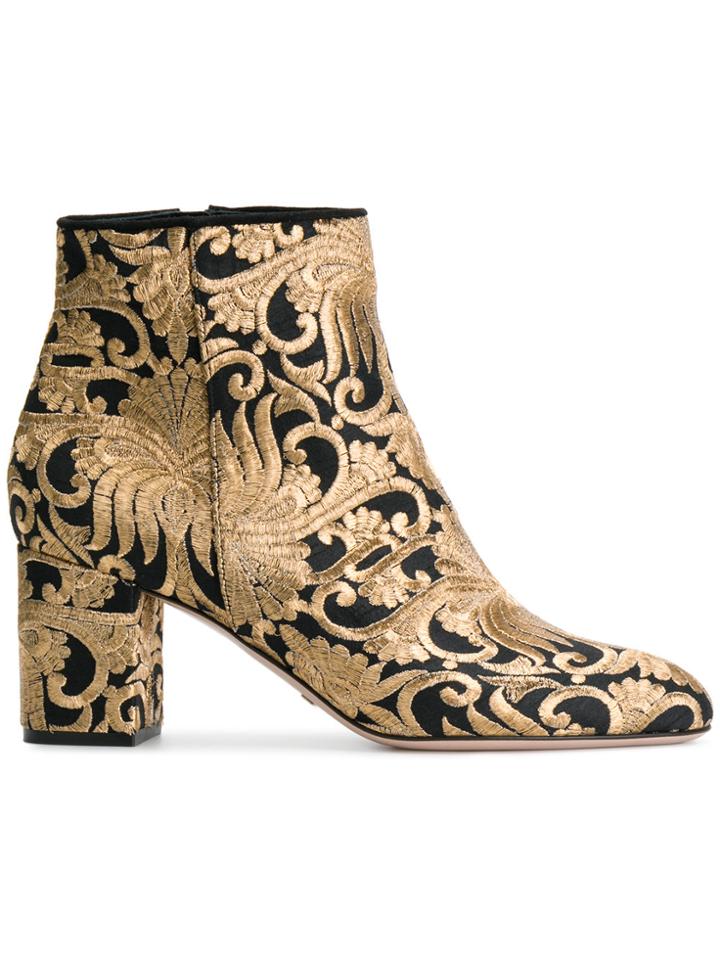 Sebastian Jacquard Ankle Boots - Metallic
