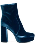 Prada Platform Ankle Boots - Blue
